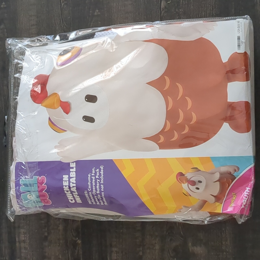 Fall Guys Chicken Inflatable Spirit Halloween Costume New
